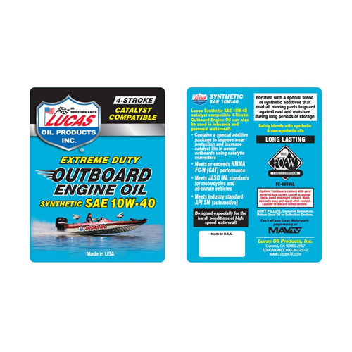 Outboard Engine Oil Synthetic SAE 10W-40-LUC-OUTBOARDENGINE10W-40OIL