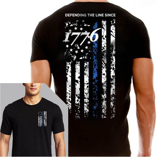 Men's Shirt - Thin Blue Line: 1776-TBL-1776-TBL-MS