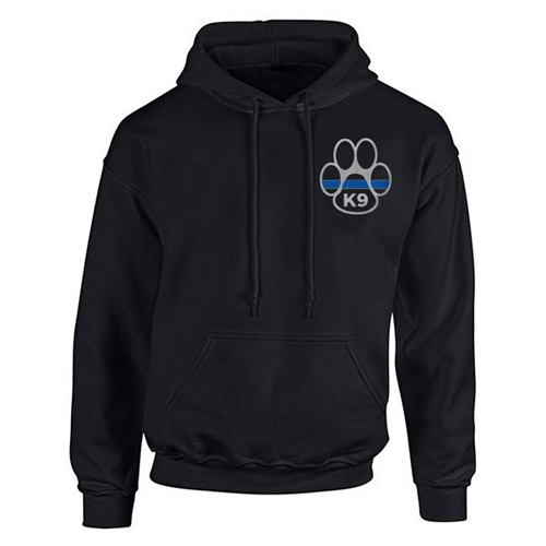 Men's Hoodie - Paw Thin Blue Line-TBL-Men-H-PAW