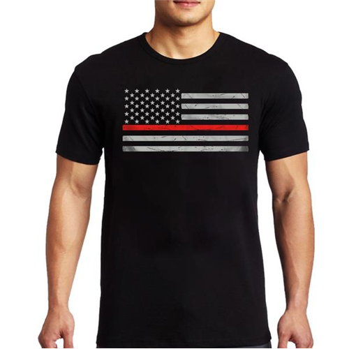 Men's - Short Sleeve Classic Thin Red Line-TBL-Men-RFLG-Big-Logo
