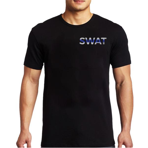 Men's T-Shirt - SWAT Thin Blue Line-TBL-Men-Swat