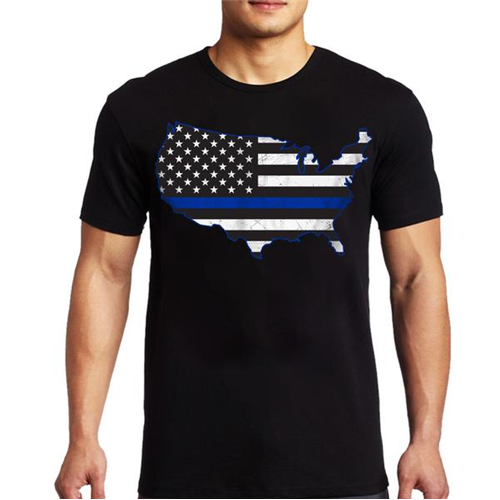 Men's T-Shirt - USA Thin Blue Line-TBL-Men-USA