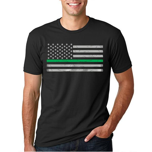 Men's - Short Sleeve Classic Thin Green Line-TBL-Mens-Classic