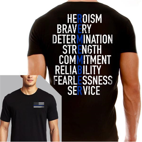 Men's Shirt - Thin Blue Line Remember-TBL-MENS-REM-SHIRT