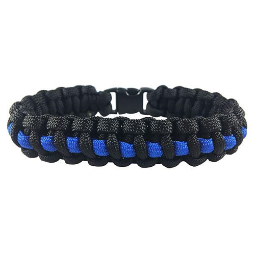 Paracord Survival Bracelet, Thin Blue Line-TBL-Paracord