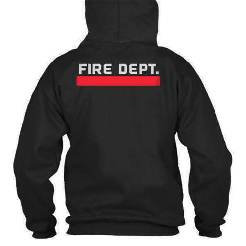 Hoodie - Thin Red Line Flag - Fire Department-TBL-Red-H