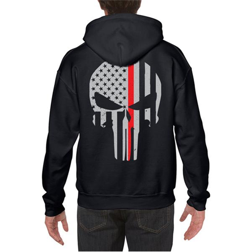 Hoodie - Thin Red Line Skull-TBL-REDPUN-H