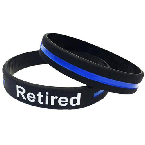 Retired - Thin Blue Line Silicone Bracelet-TBL-Bracelet-RET