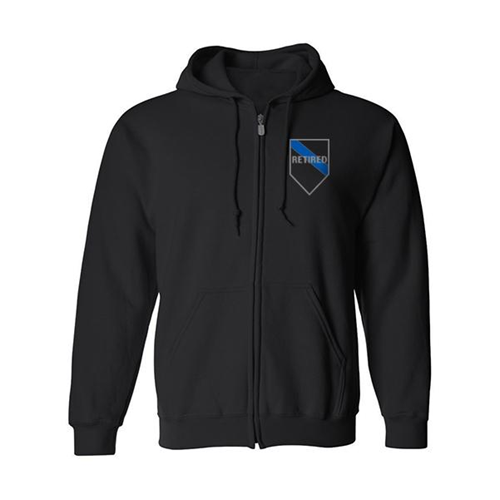 Full Zip - Retired Thin Blue Line - Unisex-TBL-Retired-Zip