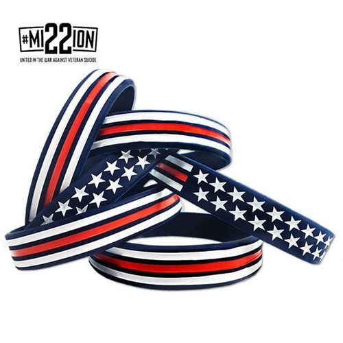 Red, White, and Blue American Flag Bracelet-TBL-AM-Bracelet-RWB