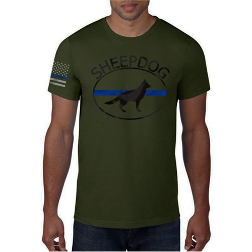Men's T-Shirt -Thin Blue Line Sheepdog-TBL-Sheepdog